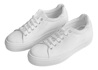 White canvas sneaker png woman's shoes