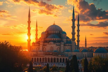 Obraz premium Sunset over the Grand Mosque