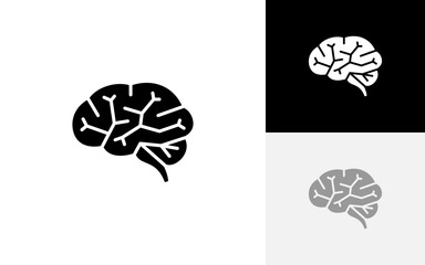brain logo vector illustration, tech brain logo template