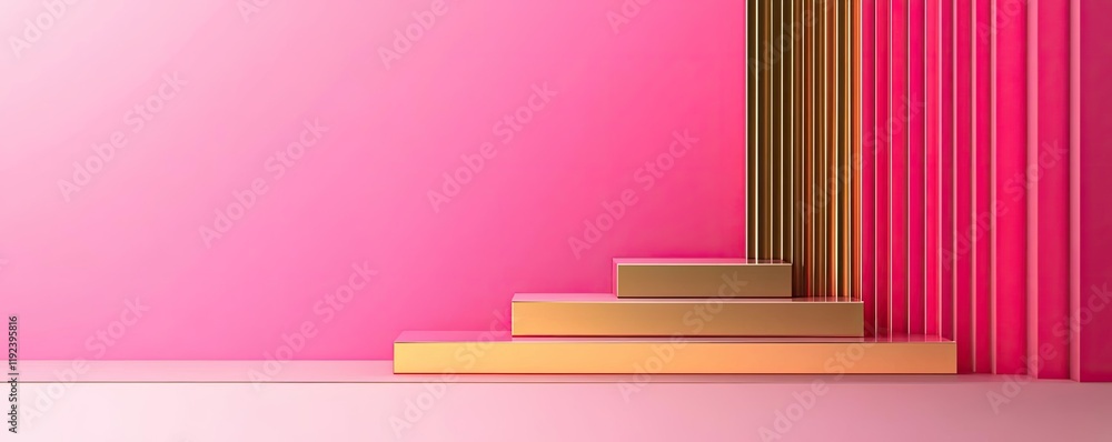 Poster symmetry gradient concept. abstract geometric shapes in vibrant colors creating a modern art backdro