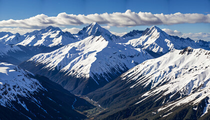 Majestueux sommets enneigés