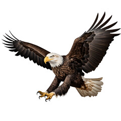 Fototapeta premium bald eagle isolated on white