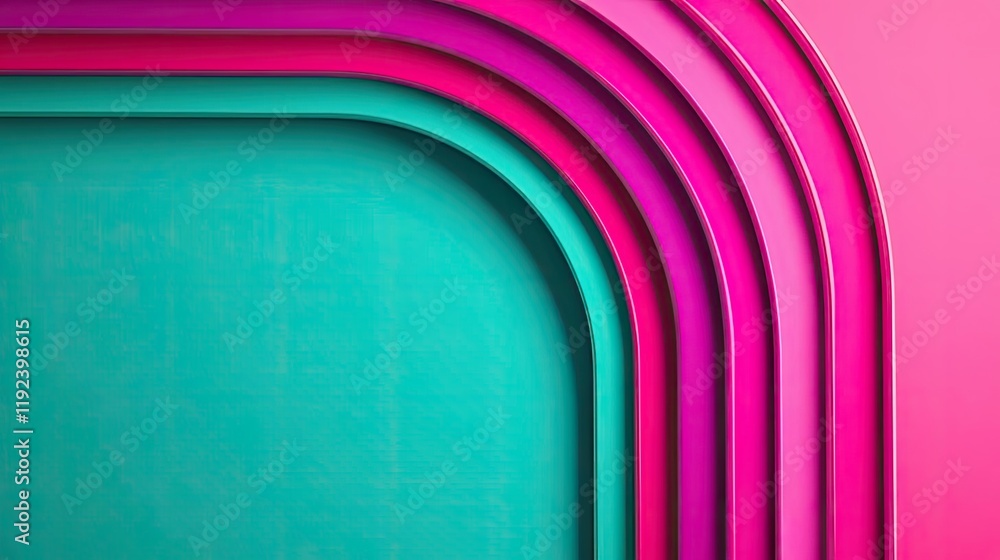Poster vivid gradient concept. vibrant curved lines in blue and pink create a modern abstract background.