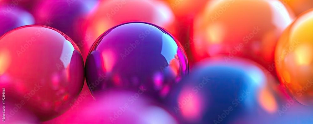 Poster vivid gradient concept. vibrant colorful spheres create a visually captivating abstract background.