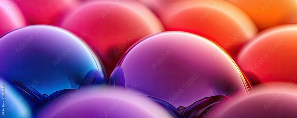 Fototapete vivid gradient concept. vibrant colorful spheres create an abstract and mesmerizing visual effect.