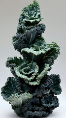 Kale Sculpture: A Study in Greens and Textures