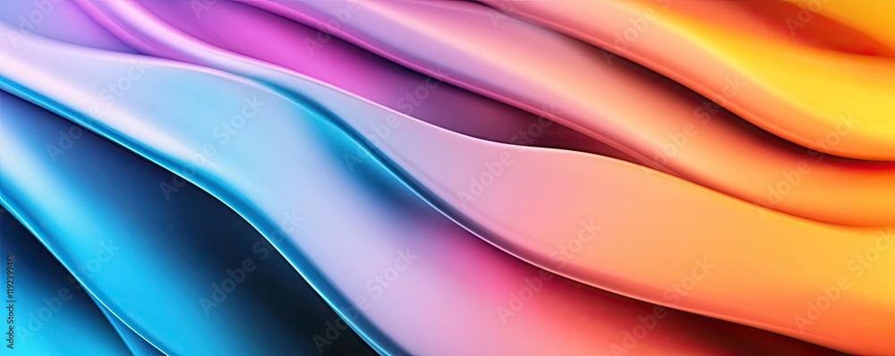 Aufkleber vivid gradient concept. colorful fabric waves create a vibrant, abstract background for creative pro