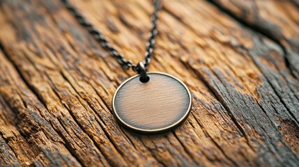 Rustic Wooden Pendant Necklace: Elegant Minimalist Jewelry for Men and Women