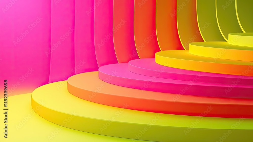 Aufkleber vivid gradient concept. colorful abstract shapes creating a vibrant, modern backdrop with layered fo