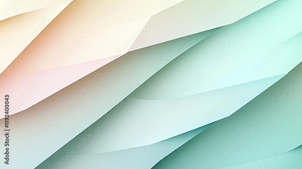 Aufkleber Symmetry gradient concept. Abstract layered background with soft pastel colors and geometric patterns.