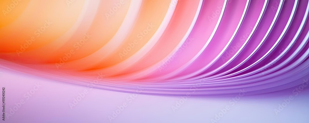 Poster Symmetry gradient concept. Abstract waves of color creating a vibrant and dynamic visual experience.