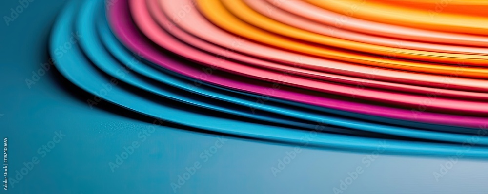 Poster vivid gradient concept. vibrant layered circles showcasing a gradient of colors for creative project
