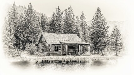 Secluded Log Cabin by the Lake in the Mountains: A Serene Escape