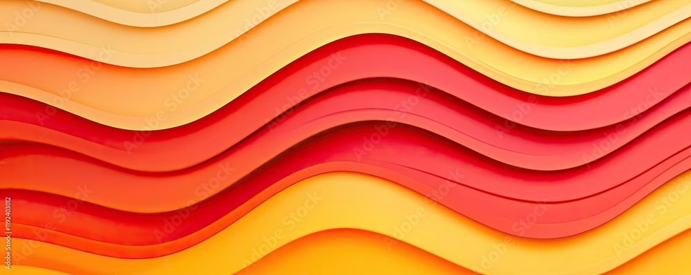 Aufkleber Vivid gradient concept. Vibrant wave patterns in warm colors create dynamic visual interest and texture.