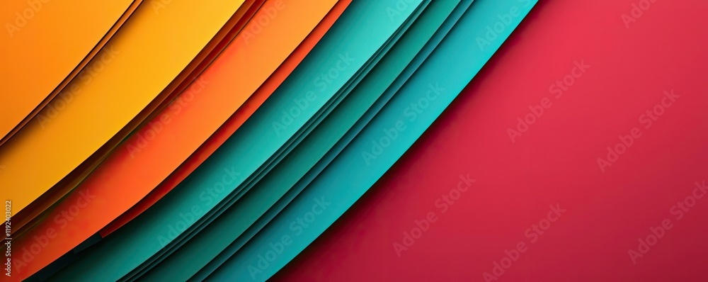 Fototapete Vivid gradient concept. Abstract colorful layers creating a vibrant and dynamic visual effect.