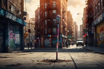 Fototapeta premium Wands in urban settings