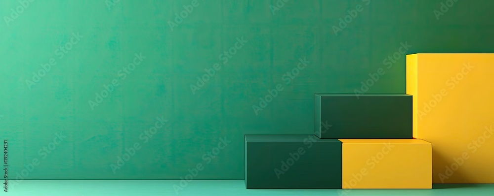 Poster vivid gradient concept. minimalist geometric shapes in vibrant colors create a modern visual impact.