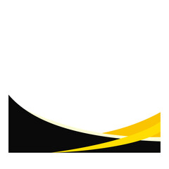 Abstract Black Yellow Border