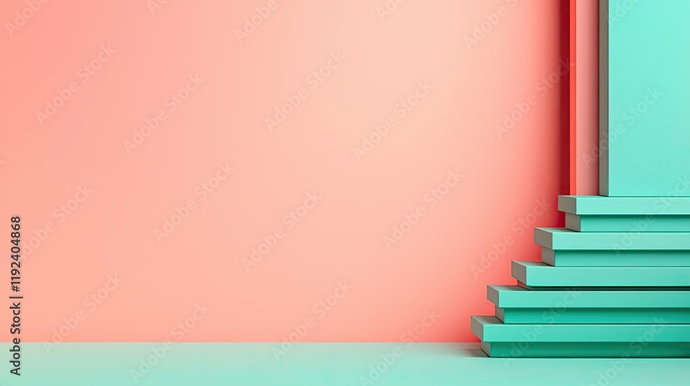 Poster symmetry gradient concept. colorful geometric shapes create a modern and stylish backdrop for creati