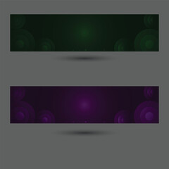 set of banners with background