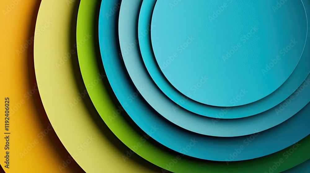 Aufkleber symmetry gradient concept. colorful layered circles create a modern abstract background design.