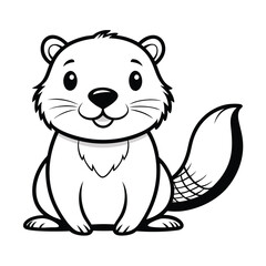 Fototapeta premium vector cute animal squirrel for kids product 
