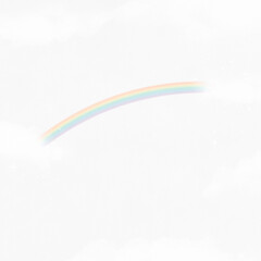 Rainbow png sticker, cute illustration, transparent background