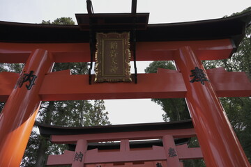 京都の伏見稲荷大社の風景