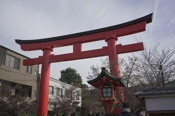 京都の伏見稲荷大社の風景