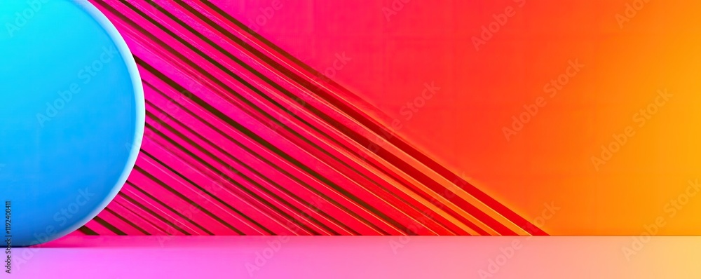 Aufkleber Vivid gradient concept. Vibrant abstract background with colorful shapes and dynamic lines.