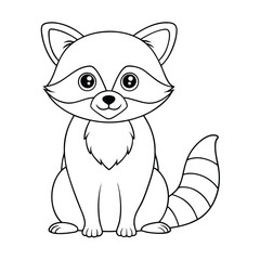 Obraz premium vector cute animal raccon for kids product 