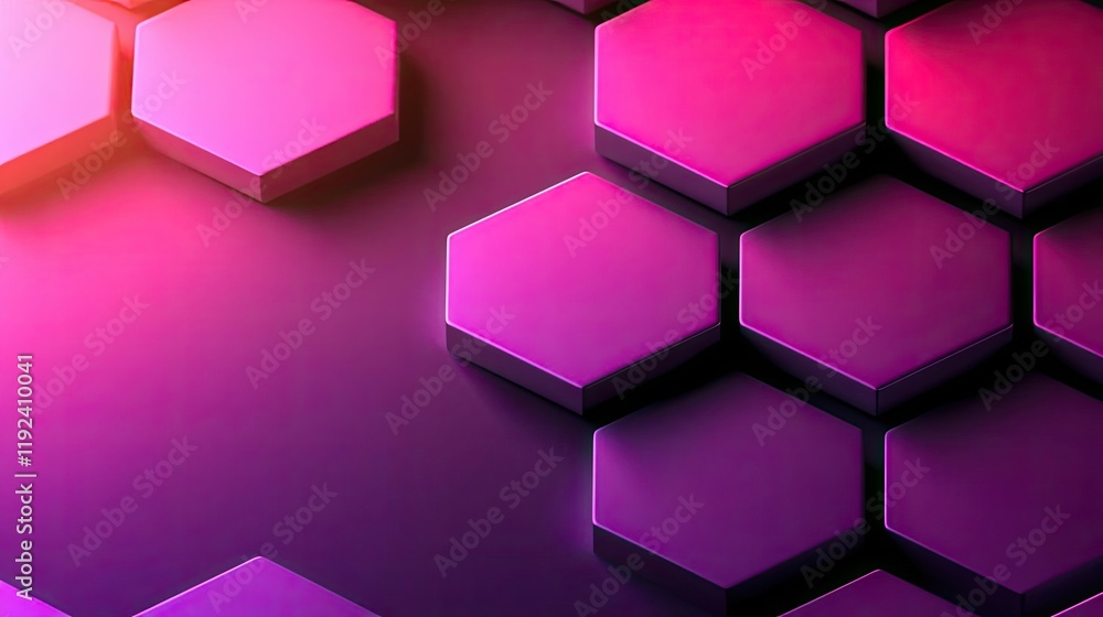 Aufkleber Symmetry gradient concept. Colorful hexagonal shapes creating a modern, abstract background design.