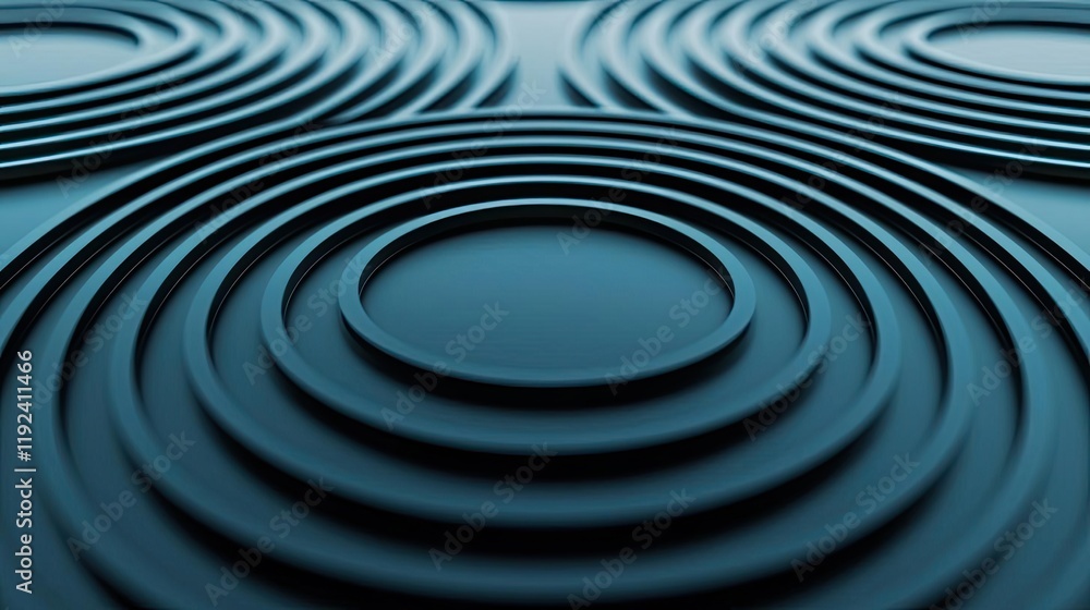Poster Minimal symmetry idea. Abstract design of concentric circles creating a modern visual pattern.
