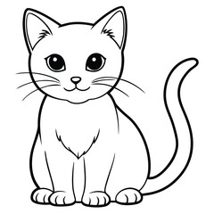 cat line art 