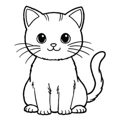 cat line art 