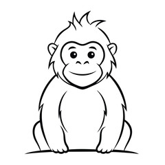Fototapeta premium cute orangutan 