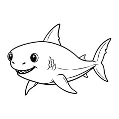 Obraz premium cute shark 