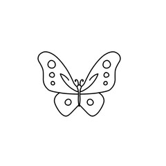 hand drawn butterfly line icon
