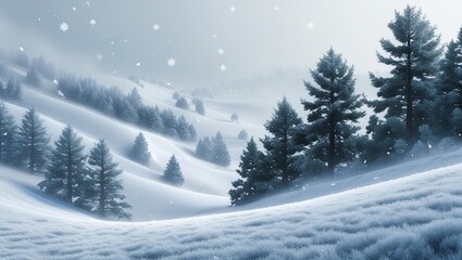 Fototapeta premium Transparent PNG available Winter snow landscape isolated on transparent background