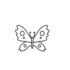 hand drawn butterfly line icon