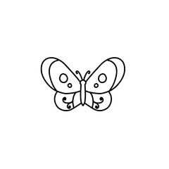 hand drawn butterfly line icon