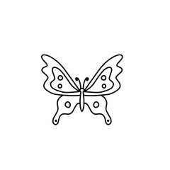 hand drawn butterfly line icon