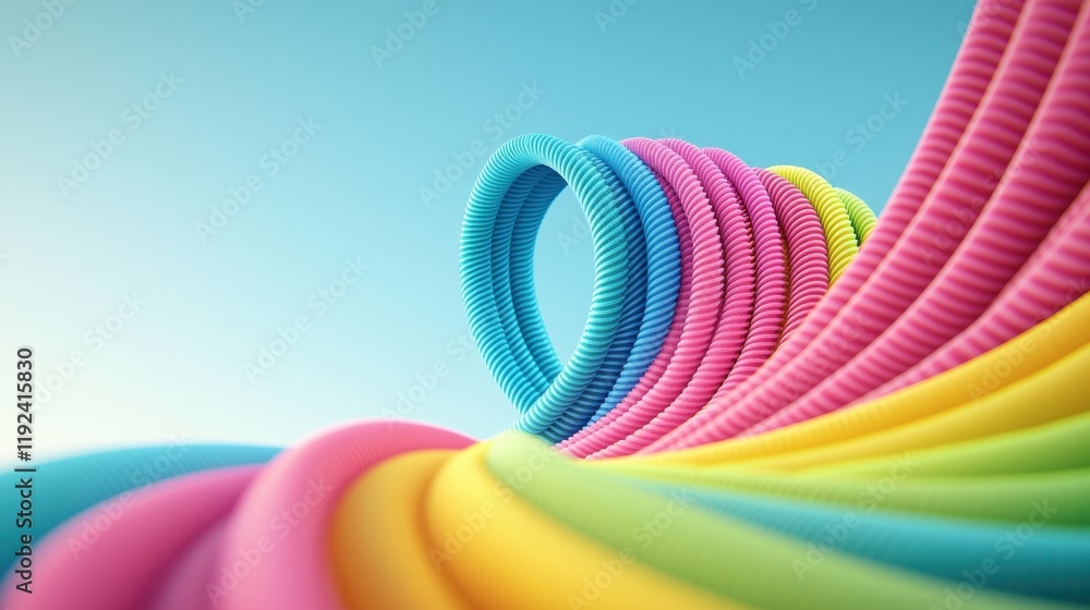 Poster a gradient backdrop capturing the vibrant energy of a rainbow, transitioning smoothly through all th
