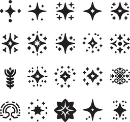 isolated black sparkles bundle icon Vector, black sparkles bundle Silhouette,black sparkles bundle icon set, black sparkles bundle for logo,color sparkles bundle Vector illustration, Vector Graphic, E