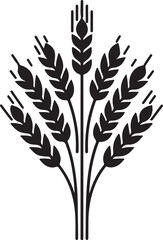 Fototapeta premium isolated black wheat icon Vector, black wheat Silhouette,black wheat icon set, black wheat for logo,color wheat Vector illustration, Vector Graphic, EPS 10 , clip art work,