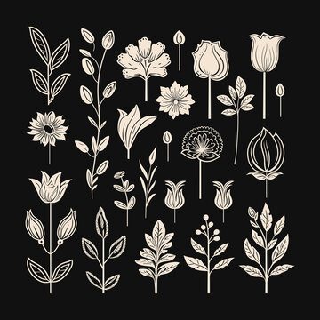 Adobe ilustrator leaf and tree design artwork