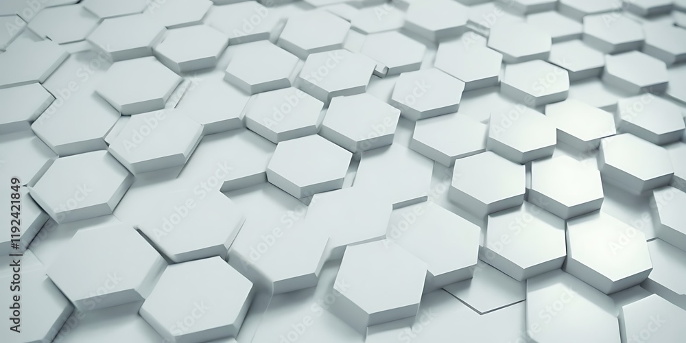Aufkleber 3d render, white background, polygon mesh grid with dots and lines.backgrounds, concepts, creativity