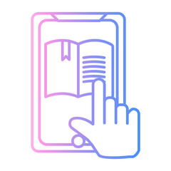 ebook Line Gradient Icon