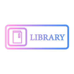 library Line Gradient Icon