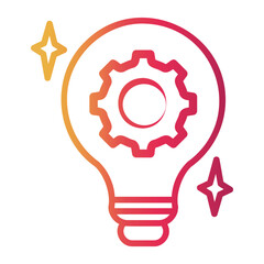 solution Line Gradient Icon